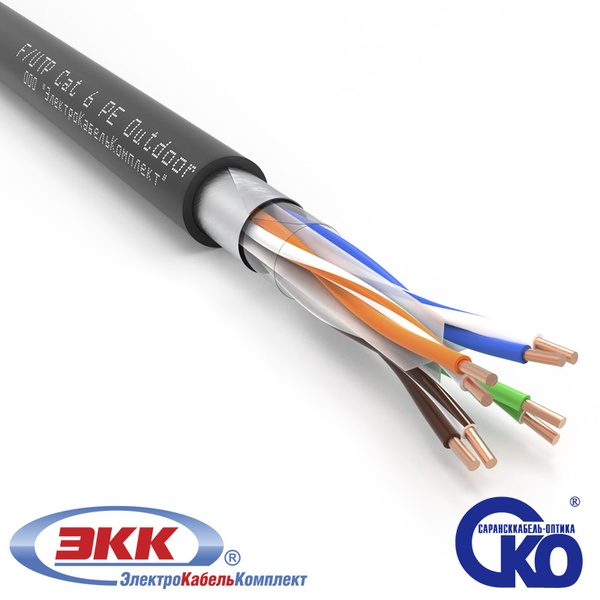 витая пара F/UTP Cat 6 PE 4х2х0,57 Outdoor