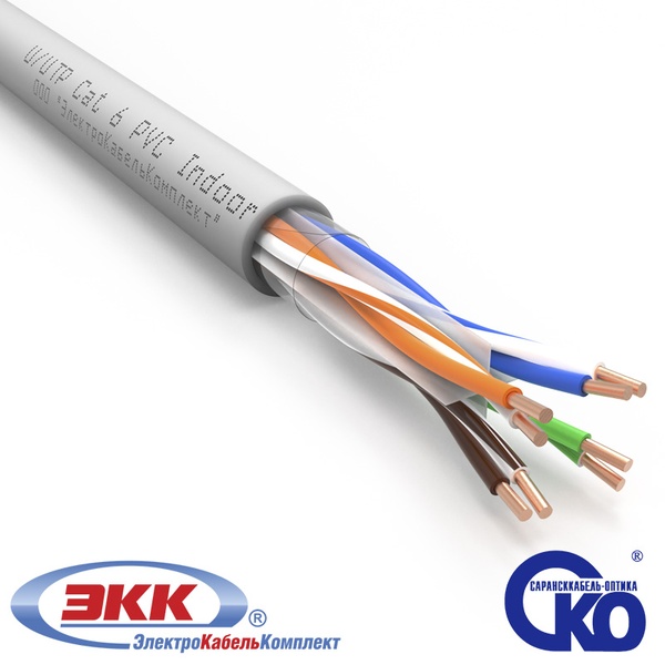 витая пара U/UTP Cat 6 PVC 4х2х0,57 Indoor