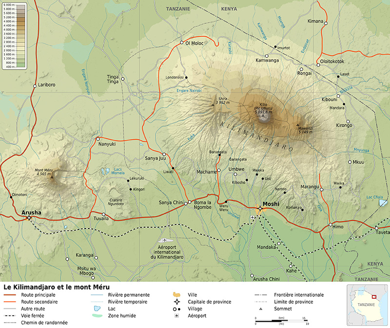 Карта Килиманджаро
